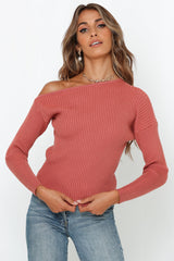 Dream Of A Different Kind Knit Top Rose