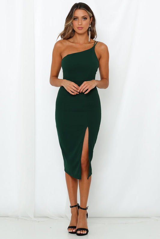 HELLO MOLLY Taking It Back Dress Forest Green