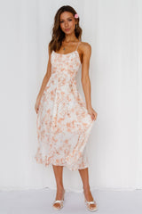 Flow With It Midi Dress Orange