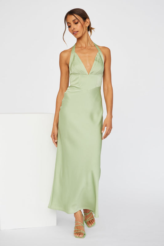 Mine All Night Maxi Dress Green