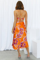 Flower Picking Maxi Dress Orange