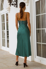 Go For The Crown Midi Dress Emerald