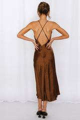 La Di Da Midi Dress Brown