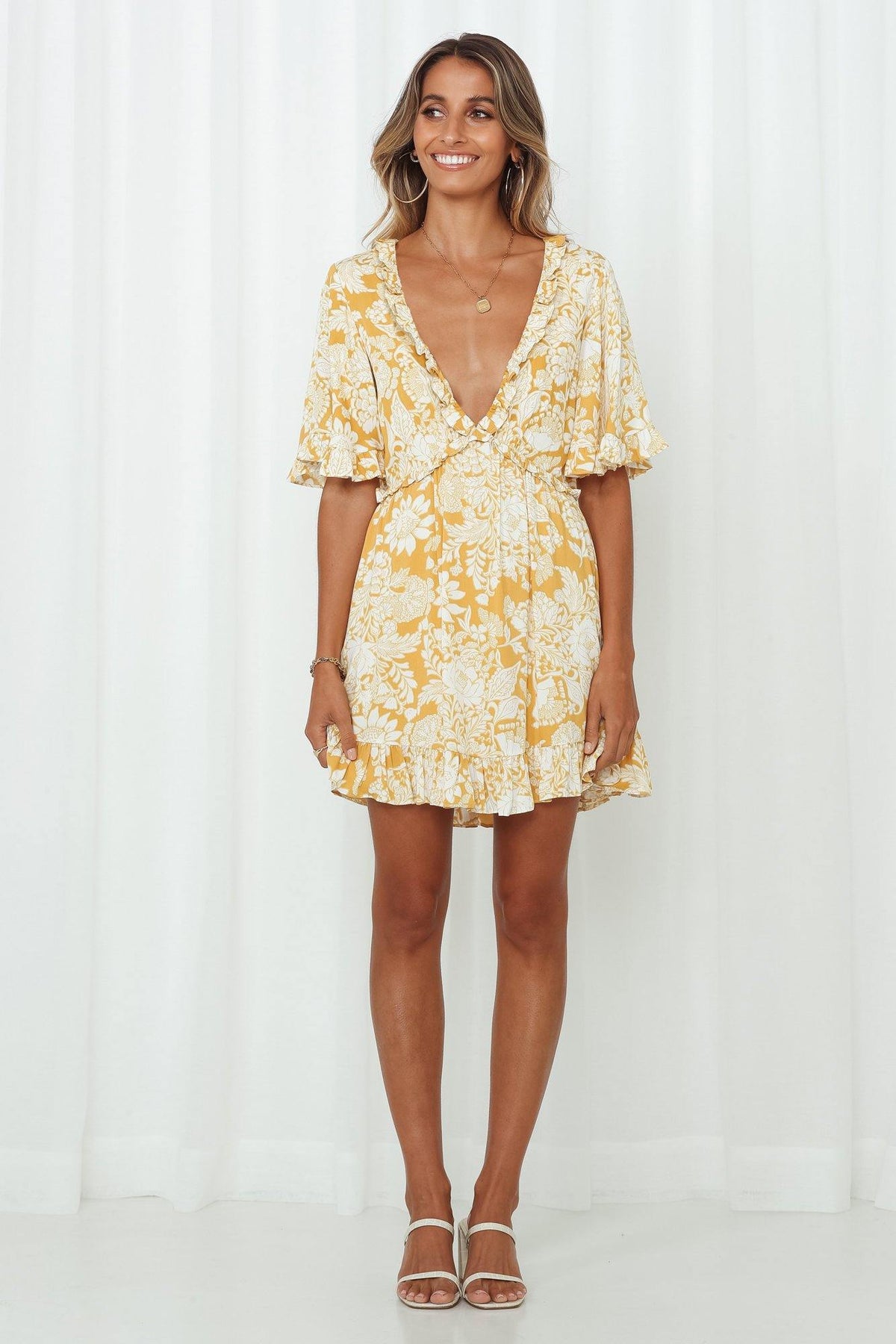 Blooming Till Spring Dress Yellow