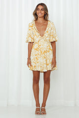 Blooming Till Spring Dress Yellow