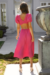 Cute Thang Midi Dress Hot Pink