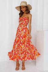 So Particular Maxi Skirt Orange