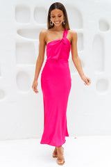 Adore Sunsets Midi Dress Fuchsia