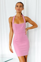 Dinner And Drinks Dress Pink