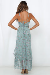 HELLO MOLLY Kissing Strangers Maxi Dress Green