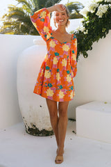 Sweet Macaron Dress Orange