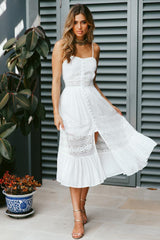 Summer In Monte Carlo Maxi Dress White