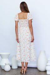 Not Too Far Midi Dress White