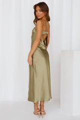 Nightlife Love Midi Dress Khaki