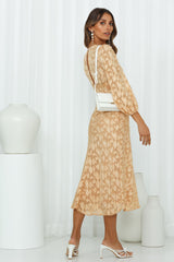 Day Affairs Midi Dress Gold