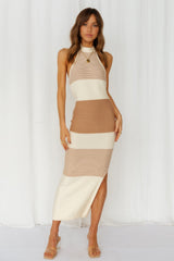 Dishing It Out Dress Beige