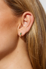 18K Gold Plated Eyes To The Soul Earrings Emerald