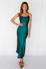 Lychee Martini Midi Dress Forest Green