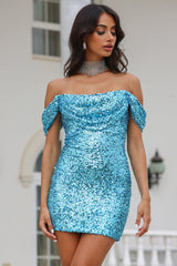 Midnight Affair Sequin Dress Blue