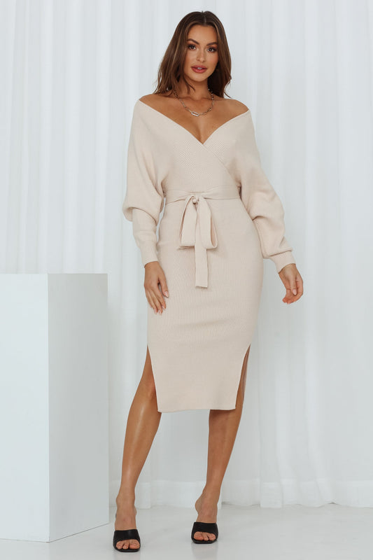 Vision Of You Midi Dress Nude