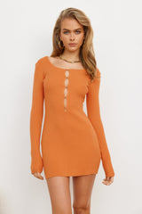 Not My Problem Dress Orange