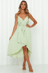 Fuel To My Fire Midi Dress Pistachio