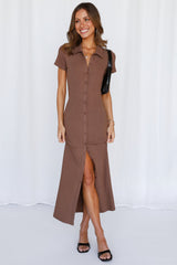 Tied Piper Maxi Dress Brown