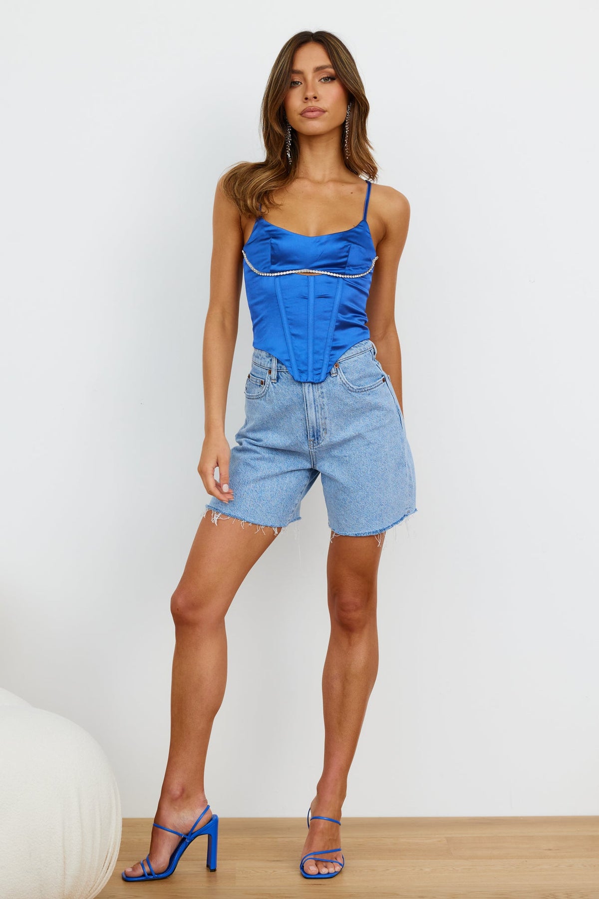 RIDERS BY LEE Hi Wide Relaxed Short Vintage Blue