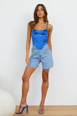 RIDERS BY LEE Hi Wide Relaxed Short Vintage Blue