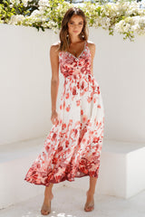 Art Market Maxi Dress Red