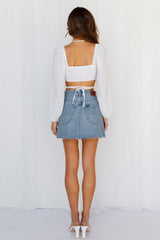 Clip It Crop Top White