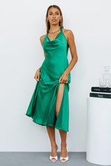 Waltzing Around Midi Dress Green