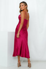 Wanted On The Dance Floor Midi Dress Fuchsia