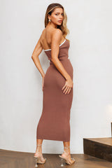 Foolish Games Midi Dress Brown