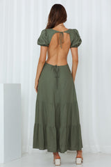 Devoted To The Sun Maxi Dress Khaki