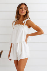 Sea Foam Romper White