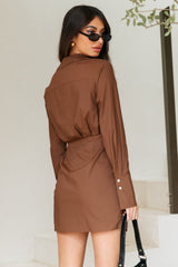 Tropicana Heights Dress Brown