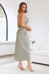 Late Night Drives Maxi Dress Khaki