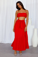 Our World Maxi Skirt Red