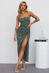 Chained To The Melody Maxi Dress Green