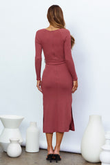 Valentine Cake Midi Dress Rose