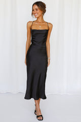 Who Loves You Midi Dress Black