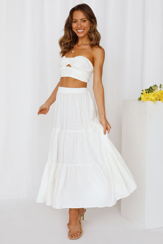 So Particular Maxi Skirt White