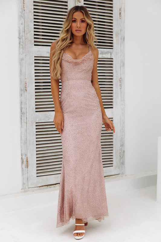 DEAR EMILIA Fame Seeker Maxi Dress Bronze