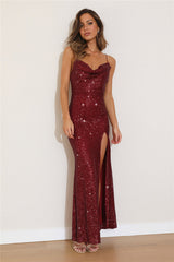 Perfect Attraction Maxi Dress Red Sequin