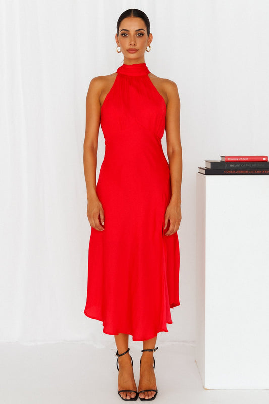 No Tears Here Maxi Dress Red