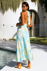 And Scene Maxi Dress Aqua