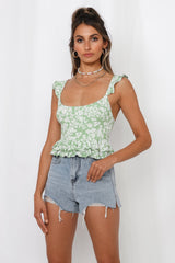 So Ready For This Crop Top Green