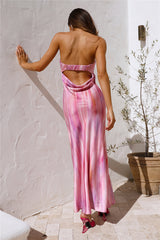 Flirting Game Maxi Dress Pink