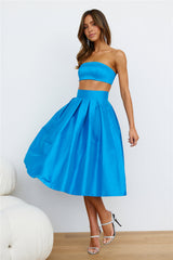 Siren Songs Midi Skirt Blue